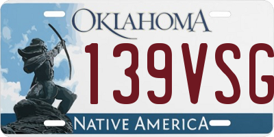 OK license plate 139VSG