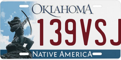 OK license plate 139VSJ