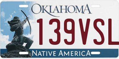 OK license plate 139VSL