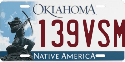 OK license plate 139VSM