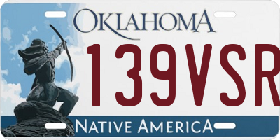 OK license plate 139VSR