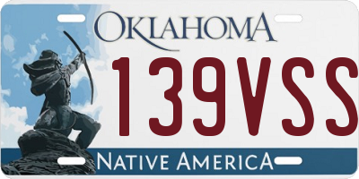 OK license plate 139VSS