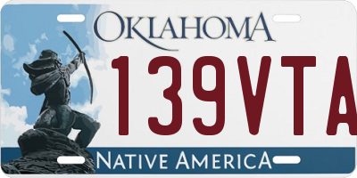 OK license plate 139VTA