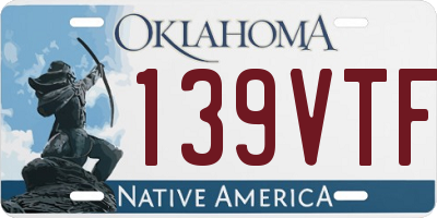 OK license plate 139VTF