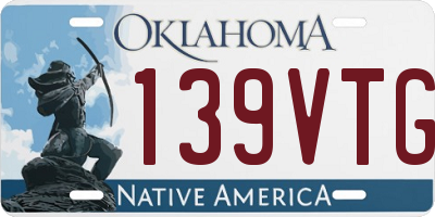 OK license plate 139VTG