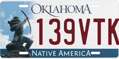 OK license plate 139VTK
