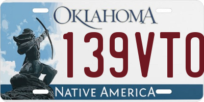 OK license plate 139VTO