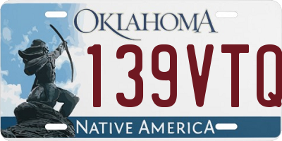 OK license plate 139VTQ