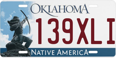 OK license plate 139XLI