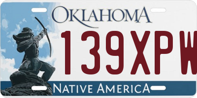OK license plate 139XPW