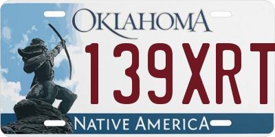 OK license plate 139XRT