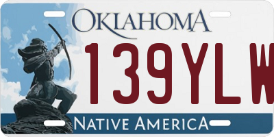 OK license plate 139YLW