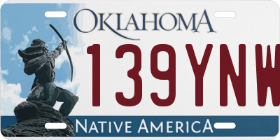 OK license plate 139YNW