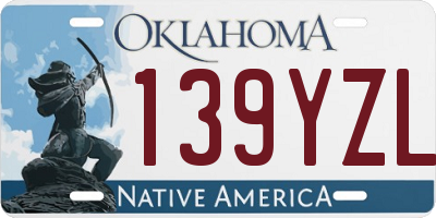 OK license plate 139YZL