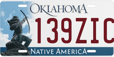 OK license plate 139ZIC