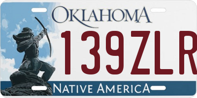 OK license plate 139ZLR