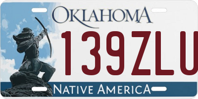 OK license plate 139ZLU