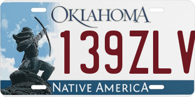 OK license plate 139ZLV
