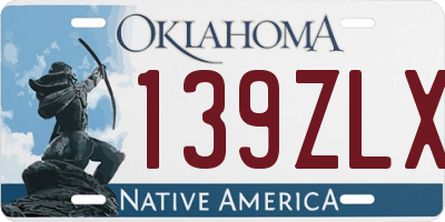 OK license plate 139ZLX