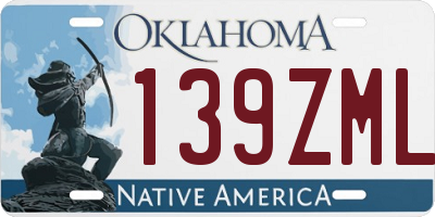 OK license plate 139ZML