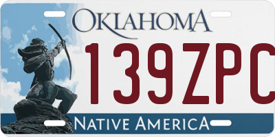 OK license plate 139ZPC