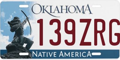 OK license plate 139ZRG
