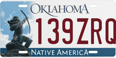 OK license plate 139ZRQ