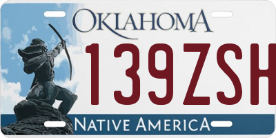 OK license plate 139ZSH