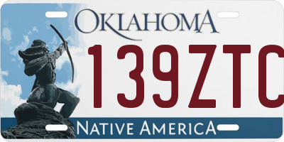 OK license plate 139ZTC