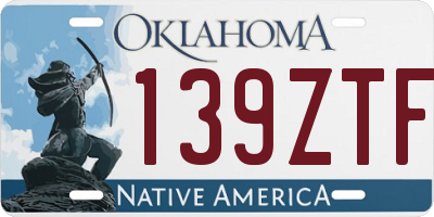 OK license plate 139ZTF