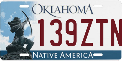 OK license plate 139ZTN