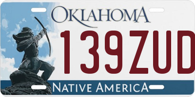 OK license plate 139ZUD