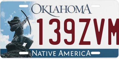 OK license plate 139ZVM