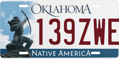 OK license plate 139ZWE