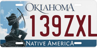 OK license plate 139ZXL