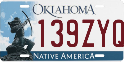 OK license plate 139ZYQ