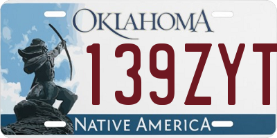 OK license plate 139ZYT