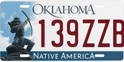 OK license plate 139ZZB