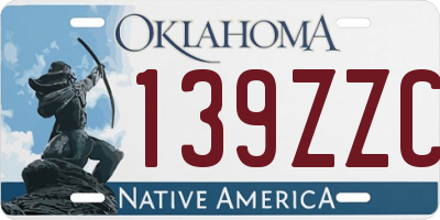 OK license plate 139ZZC