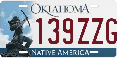 OK license plate 139ZZG