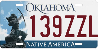 OK license plate 139ZZL