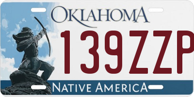 OK license plate 139ZZP