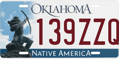 OK license plate 139ZZQ