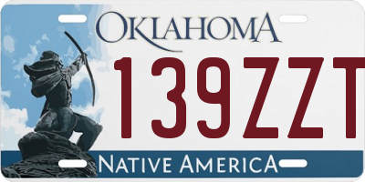 OK license plate 139ZZT