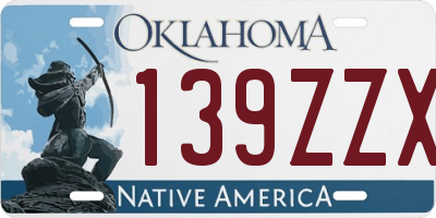 OK license plate 139ZZX