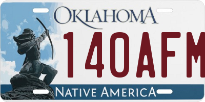 OK license plate 140AFM