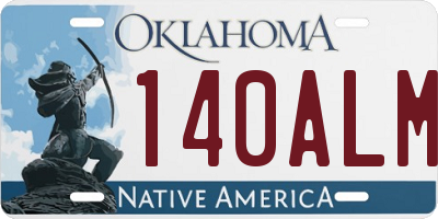 OK license plate 140ALM