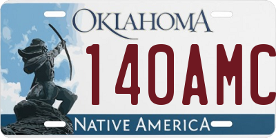 OK license plate 140AMC
