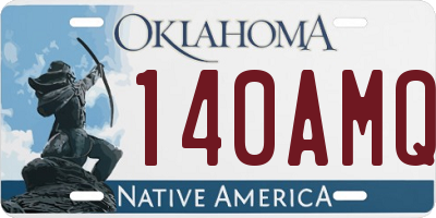 OK license plate 140AMQ