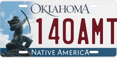 OK license plate 140AMT